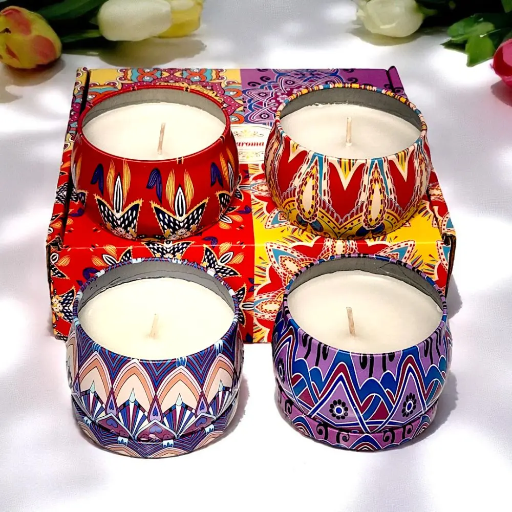 Eco-Friendly Lwmongrass Soy Candle Set Of 4