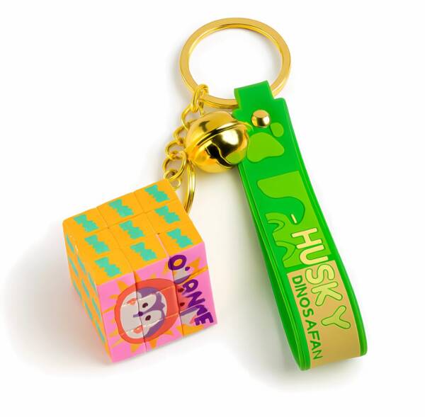 Green cube Keychain