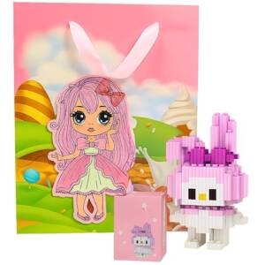 Tresneria Return Gift Set with 3D Gift Bag and DIY My Melody Character Kit | Ages 7+ | Birthday Party | Party Favours (Set of 5, My Melody)