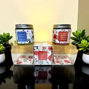 Glass Jar Scented Candle for Home Décor–Aromatic, Long Burning & Beautifully Packaged || Home Mood Lights || Scented Decorative Candle for Gifting, Festive Décor & Home Fragrance