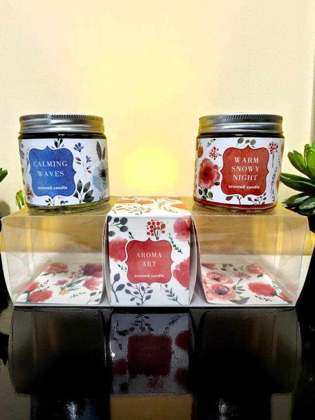 Glass Jar Scented Candle for Home Décor–Aromatic, Long Burning & Beautifully Packaged || Home Mood Lights || Scented Decorative Candle for Gifting, Festive Décor & Home Fragrance