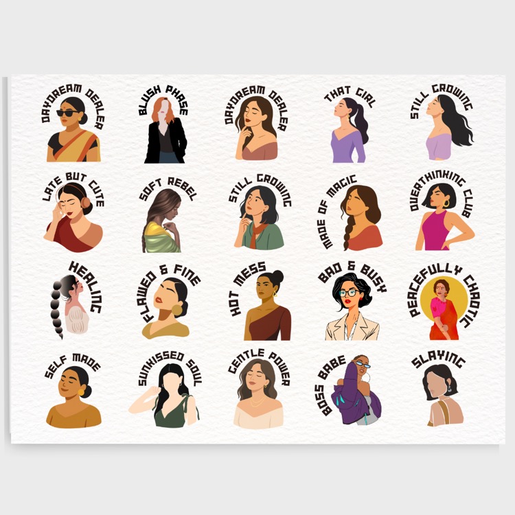 labubu stickers - 4 cute stickers