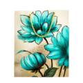 Teal Lotus Blossom Bag