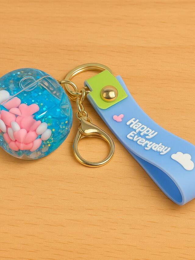 crystal keychain Sunshine with Pastel Bubble Charm & Multicolor Strap | Cute Bag Hanging Key Ring for Girls, Kids & Teens for School Bag, Backpack & House Keys (Boys & Girls)