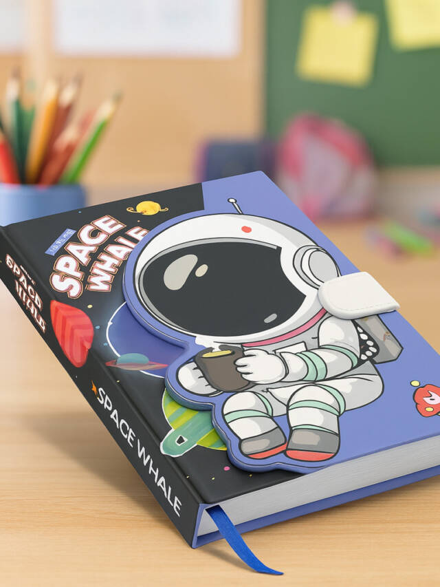 Kids' Space Theme NoteBook Diary with Lock & Differnt colors –| Notebook for Writing & Drawing