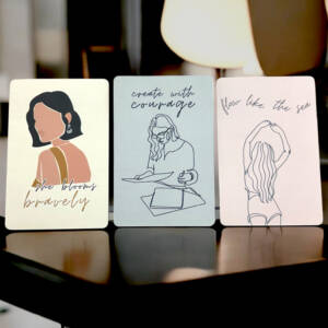 Maefele Minimalist Affirmation Desk Frame Set of 3 | Motivational Quotes for Home Office & Studioe Art Prints for