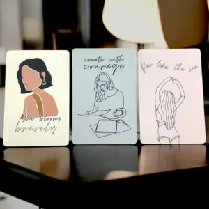 Maefele Minimalist Affirmation Desk Frame Set of 3 | Motivational Quotes for Home Office & Studioe Art Prints for