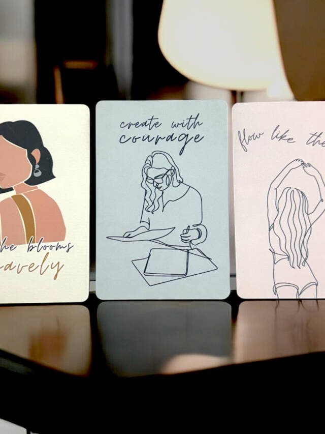 Maefele Minimalist Affirmation Desk Frame Set of 3 | Motivational Quotes for Home Office & Studioe Art Prints for