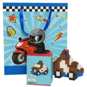 Tresneria Return Gift Set with 3D Gift Bag and DIY Police Car Character Kit | Ages 7+ | Birthday Party | Party Favours