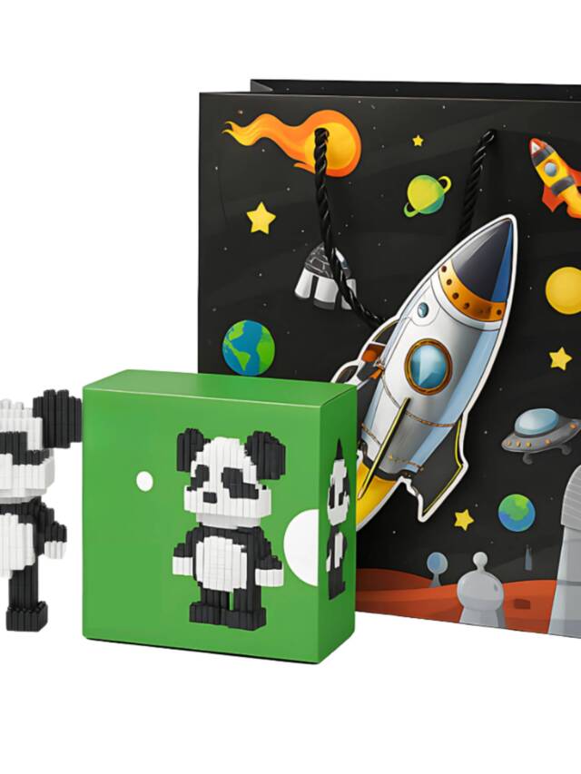 Tresneria Return Gift Set with 3D Gift Bag and DIY Panda Character Kit | Ages 7+ | Birthday Party | Party Favours