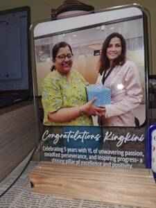 Luxurious Custom Acrylic Photo Frame with Acrylic Stand review image 1